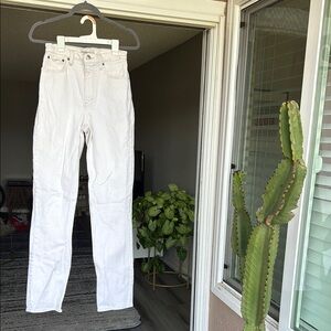 Abercrombie & Fitch White Straight Leg Jeans